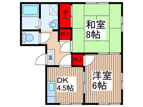 メゾン桐ヶ窪Ｃの物件間取画像